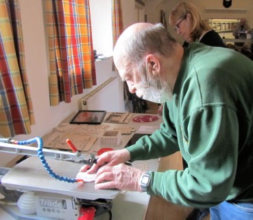 Fred demonstrating Scroll saw